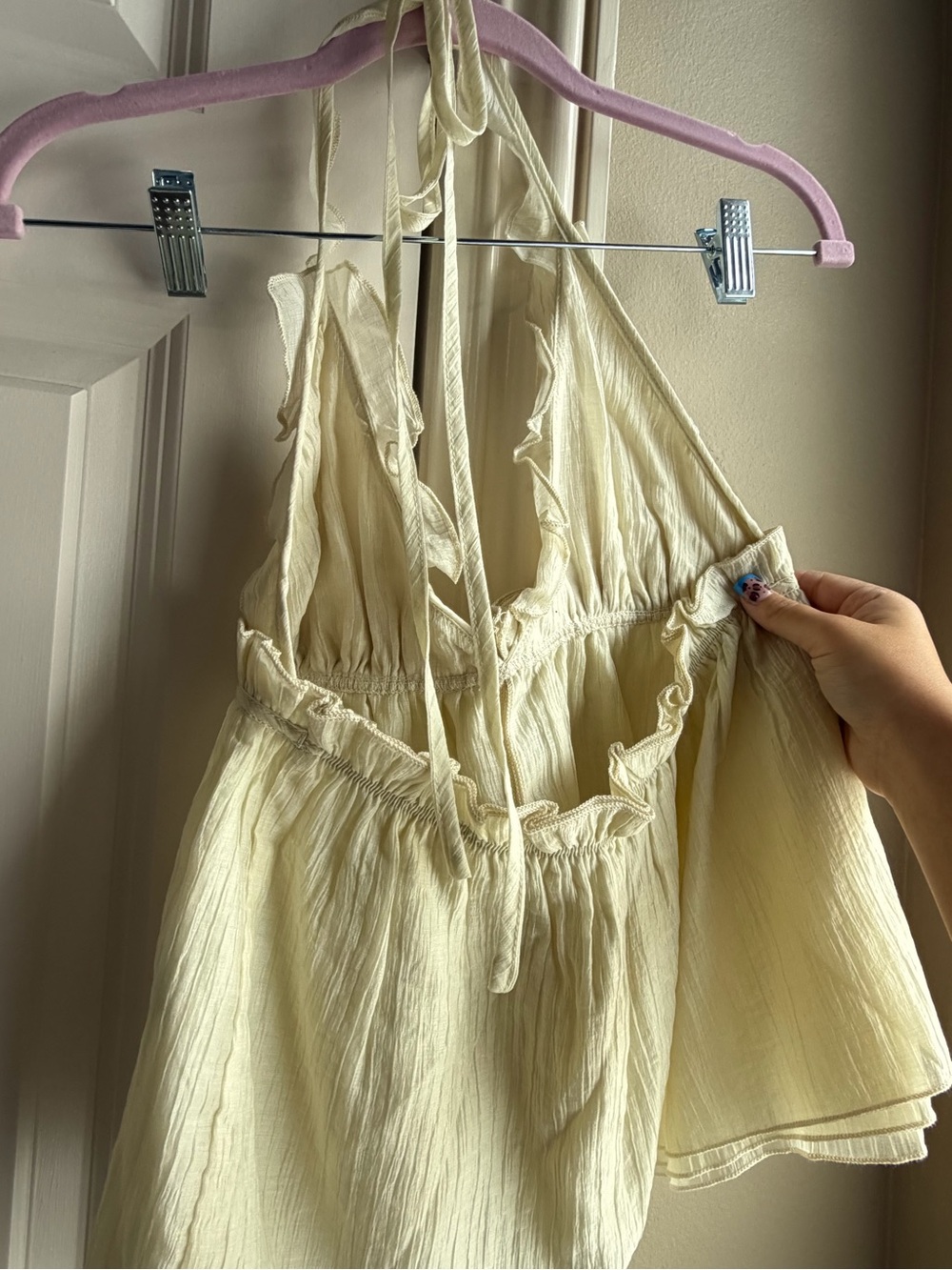 Cream Ruffled Top - Picture 4 of 4
